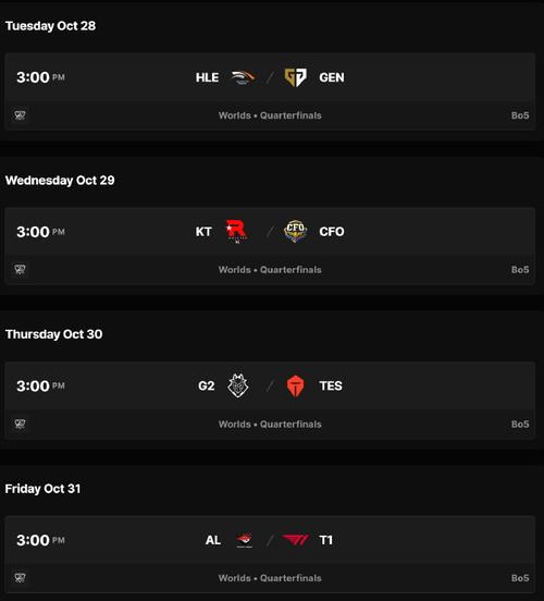 S15淘汰赛抽签：AL对阵T1