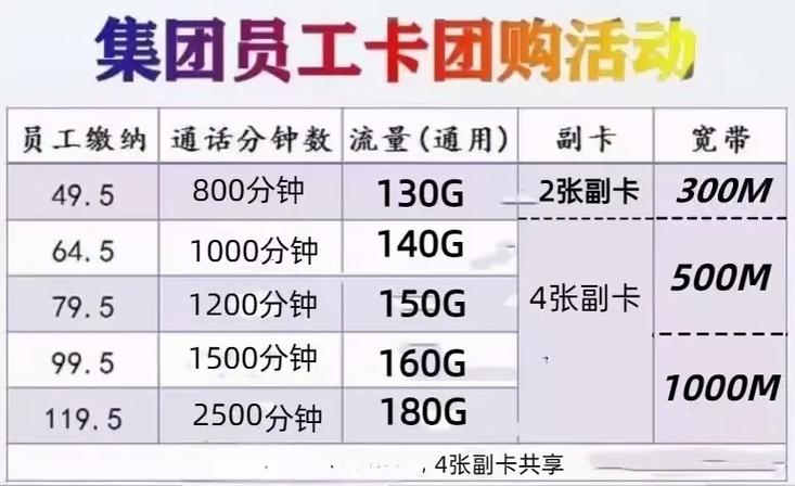 政企套餐哪些人可以办副卡?