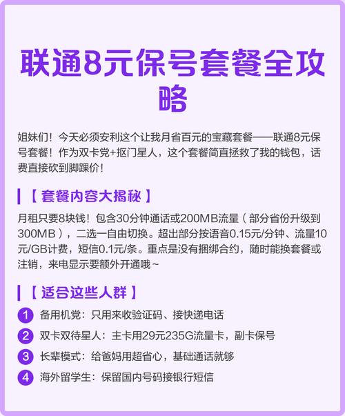 联通卡怎么开8块套餐的？具体步骤是什么？