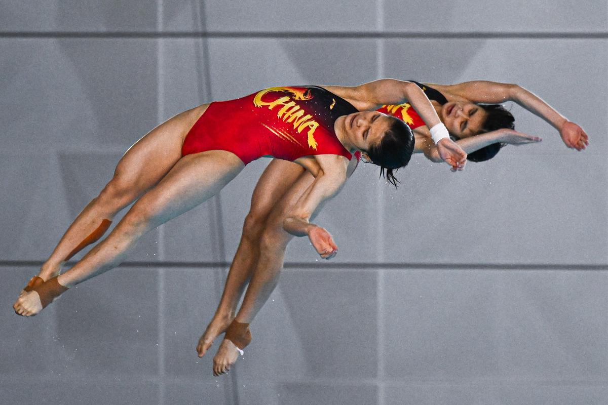 全运会女子双人10米台神仙打架