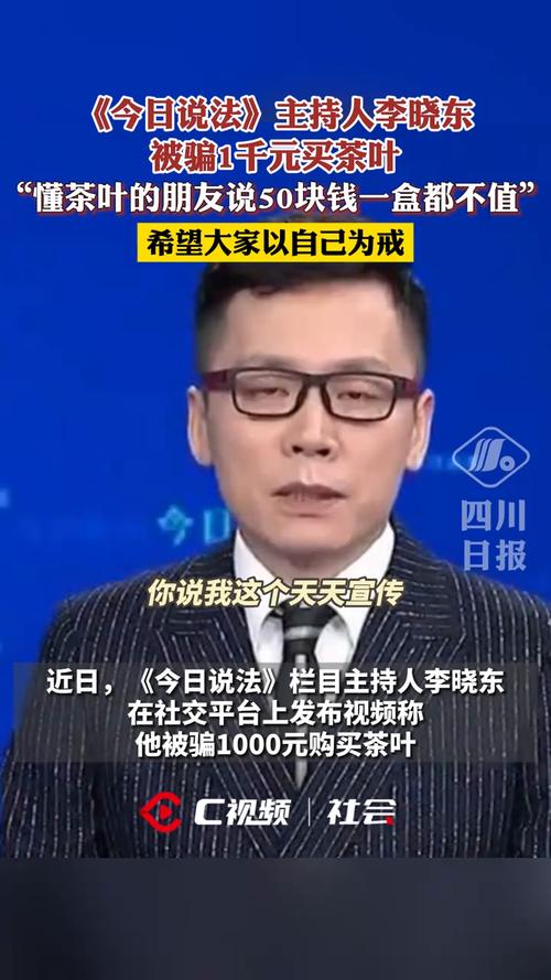 今日说法主持人遭骗，千元茶叶交易背后的故事揭秘