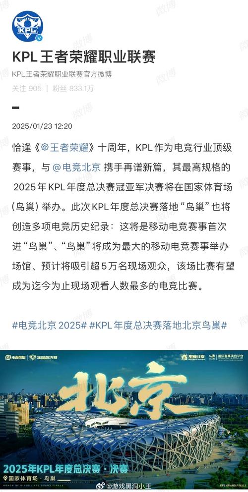 六万人在鸟巢观战KPL年度总决赛