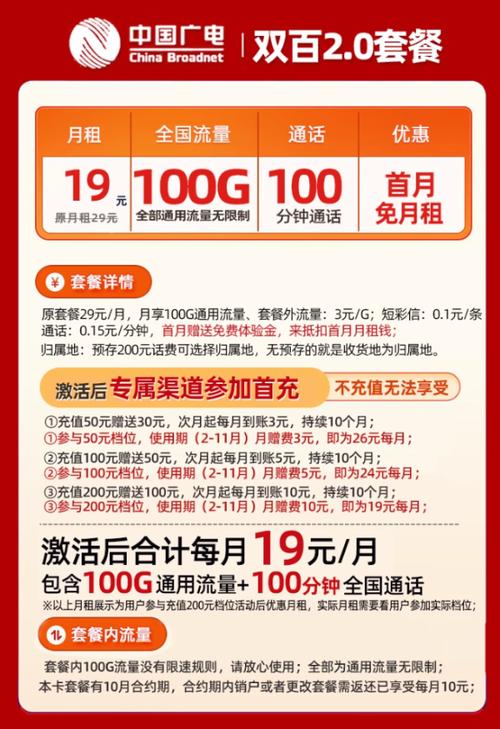 广电双百套餐属于什么卡?