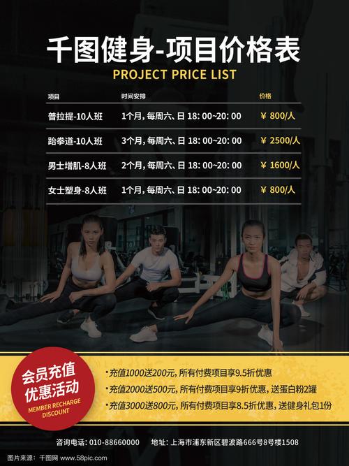 健身卡优惠套餐有哪些项目?