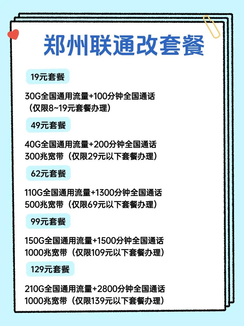 老联通卡怎么改好的套餐？有哪些推荐套餐？