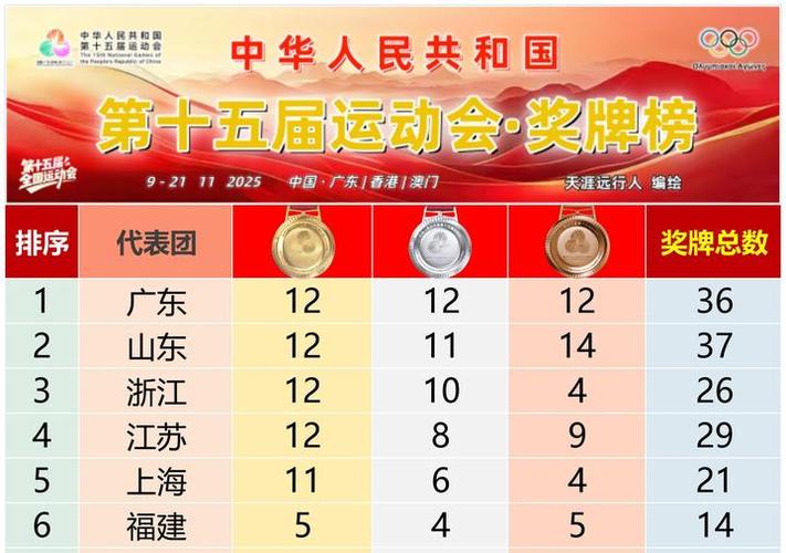 为什么十五运会不见奖牌榜