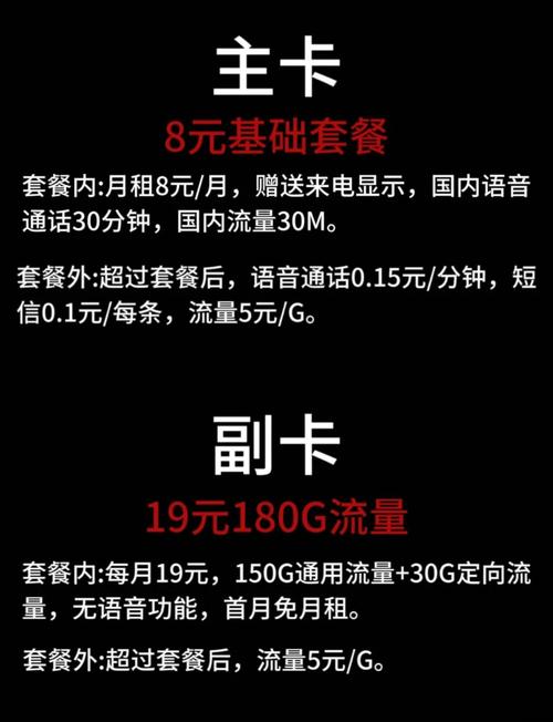 正规手机卡8元套餐有哪些?