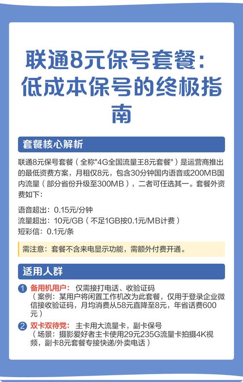 联通卡怎么换8块套餐的？